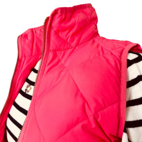 J. CREW FACTORY Puffer Vest Bright Pink Sz XXS - Picture 4 of 9